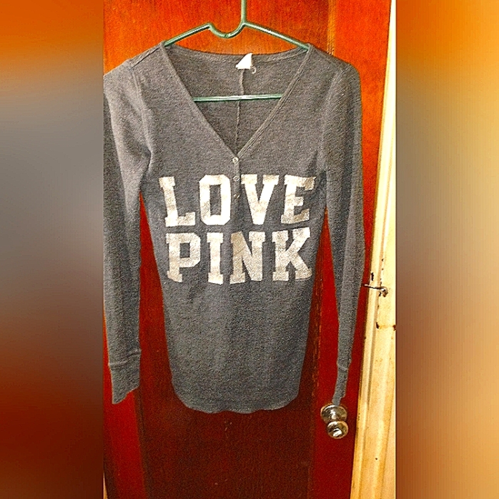 Victoria's secret Pink glitter logo shirt